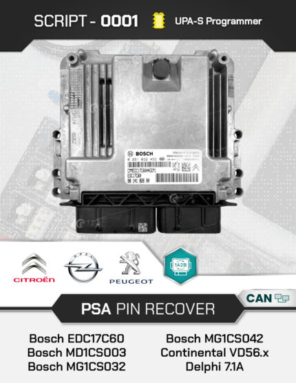 Lo script dedicato al recupero del codice PIN dalle centraline ECU del Gruppo PSA