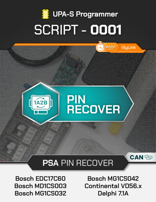 Lo script dedicato al recupero del codice PIN dalle centraline ECU del Gruppo PSA