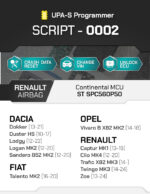 Script UPA-S Renault Airbag Continental SPC560P50