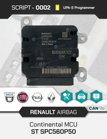 Script UPA-S Renault Airbag Continental SPC560P50