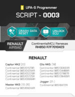 Script UPA-S Renault Airbag Continental RH850 R7F7010423