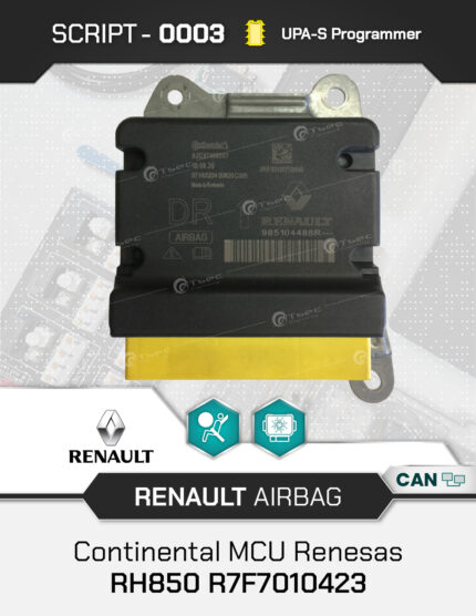 Script UPA-S Renault Airbag Continental RH850 R7F7010423
