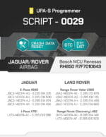 Script UPA-S Jaguar Land Rover Airbag Bosch RH850 R7F7010643