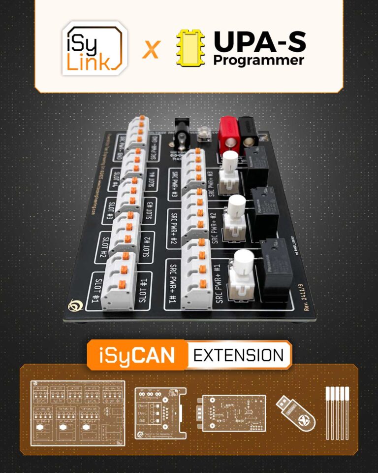 Kit iSyCAN. Estensione CAN per UPA-S con iSyLink breakout box, modulo CAN, UUCAN, dongle xCore e kit cavi