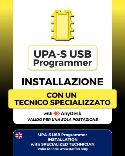 Servizio di installazione remota UPA-S USB Programmer con tecnico specializzato tramite AnyDesk