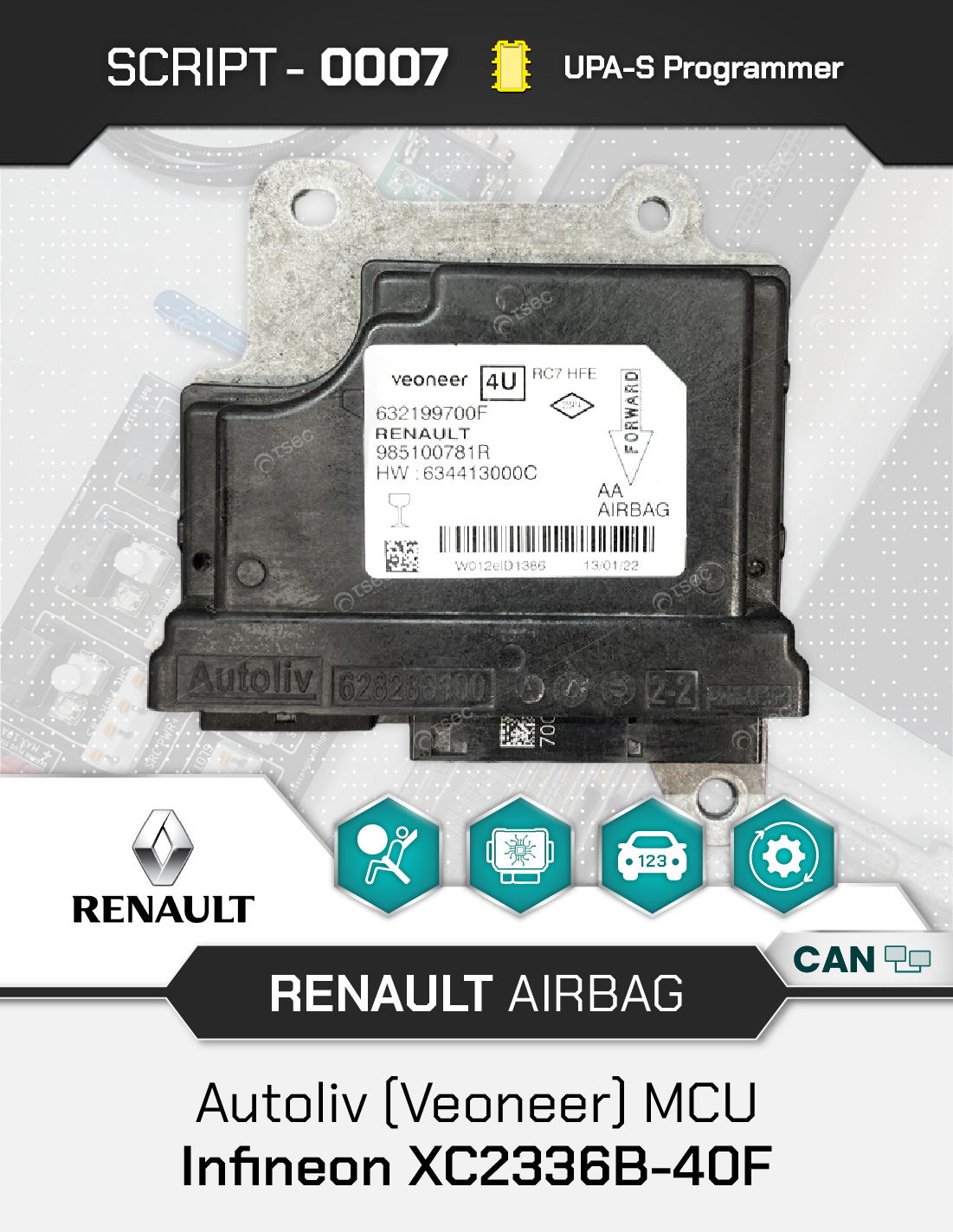 UPAS-SCR0007_3 Script UPA-S Renault Airbag Autoliv Veoneer XC2336B