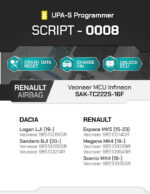 SCRIPT-0008 RENAULT Airbag Veoneer TC222S Crash Reset | UPA-S Programmer - immagine 3