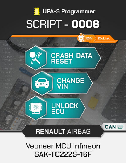 Script UPA-S Renault Airbag Veoneer SAK-TC222S-16F