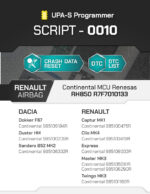 Script UPA-S Renault Airbag Continental RH850 R7F7010133