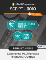 Script UPA-S Renault Airbag Continental RH850 R7F7010133