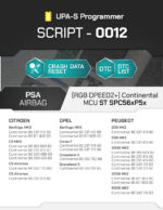 Script UPA-S PSA Airbag Continental SPC560P50 SPC56AP54