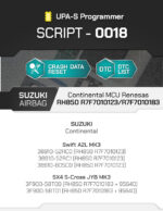 SCRIPT-0018 SUZUKI Airbag Continental RH850 R7F7010123 / R7F7010183 Crash Reset | UPA-S Programmer - immagine 3