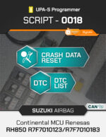 SCRIPT-0018 SUZUKI Airbag Continental RH850 R7F7010123 / R7F7010183 Crash Reset | UPA-S Programmer - immagine 2