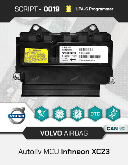 Script UPA-S Volvo Airbag Volvo Autoliv con MCU Infineon XC23