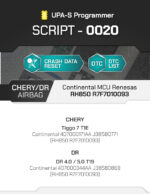 SCRIPT-0020 CHERY/DR Airbag Continental MCU Renesas RH850 R7F7010093 Crash Reset | UPA-S Programmer - immagine 3