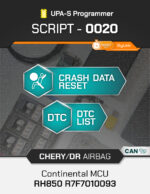 SCRIPT-0020 CHERY/DR Airbag Continental MCU Renesas RH850 R7F7010093 Crash Reset | UPA-S Programmer - immagine 2