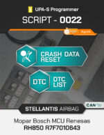 SCRIPT-0022 STELLANTIS/FCA Airbag Mopar Bosch MCU Renesas RH850 R7F7010643 | UPA-S Programmer - immagine 2