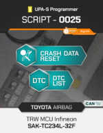SCRIPT-0025 TOYOTA Airbag Autoliv TRW MCU Infineon SAK-TC234L-32F Crash Reset | UPA-S Programmer - immagine 2