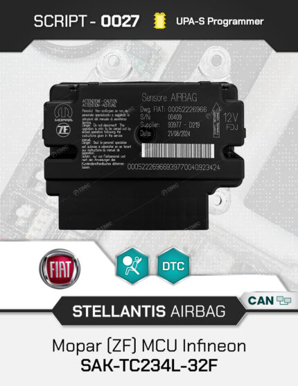 Script UPA-S Stellantis Airbag Mopar ZF SAK-TC234L-32F