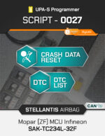 SCRIPT-0027 STELLANTIS Airbag Mopar (ZF) MCU Infineon SAK-TC234L-32F Crash Reset | UPA-S Programmer - immagine 2