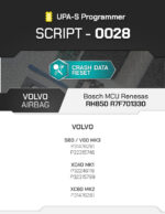 SCRIPT-0028 VOLVO Airbag Bosch MCU Renesas RH850 R7F701330 Crash Reset | UPA-S Programmer - immagine 3