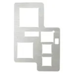 Dima BeM FIX in acciaio inox per il posizionamento della memoria NAND Samsung K9F5608U0D da 9 × 11 mm.