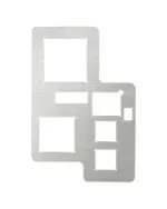 Dima BeM FIX in acciaio inox per il posizionamento della memoria NAND Samsung K9F5608U0D da 9 × 11 mm.