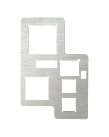Dima BeM FIX in acciaio inox per il posizionamento della memoria NAND Samsung K9F5608U0D da 9 × 11 mm.