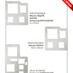 Kit di 3 dime BeM FIX in acciaio inox per il posizionamento delle memorie NAND delle unità Blue&Me ARM STA2062A e Xilinx XC3S400.