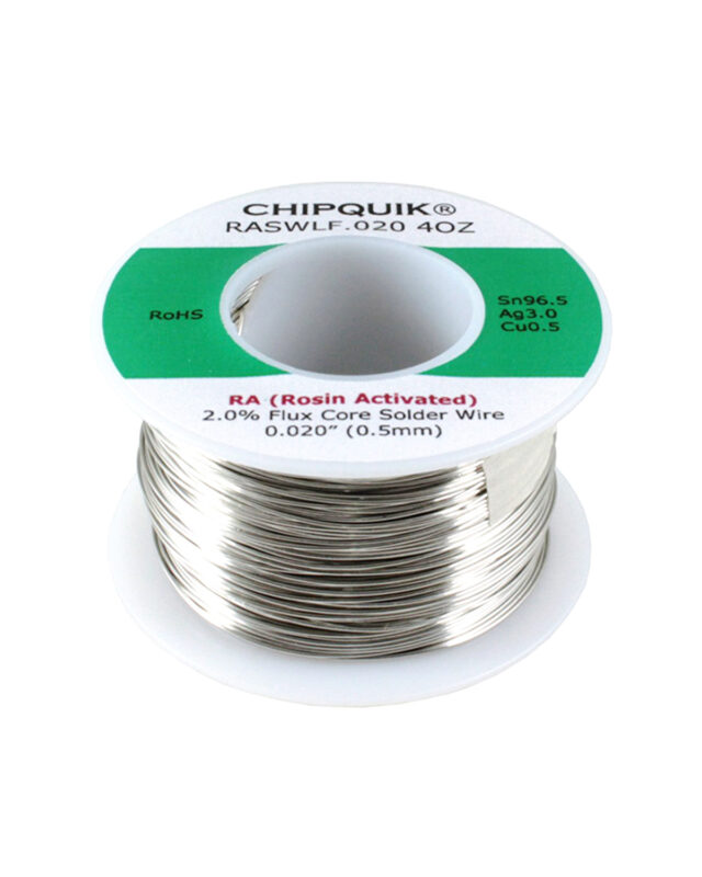 Bobina filo di saldatura Lead Free SAC305 Sn96.5Ag3Cu0.5 Ø 0,5 mm da 113,5 g