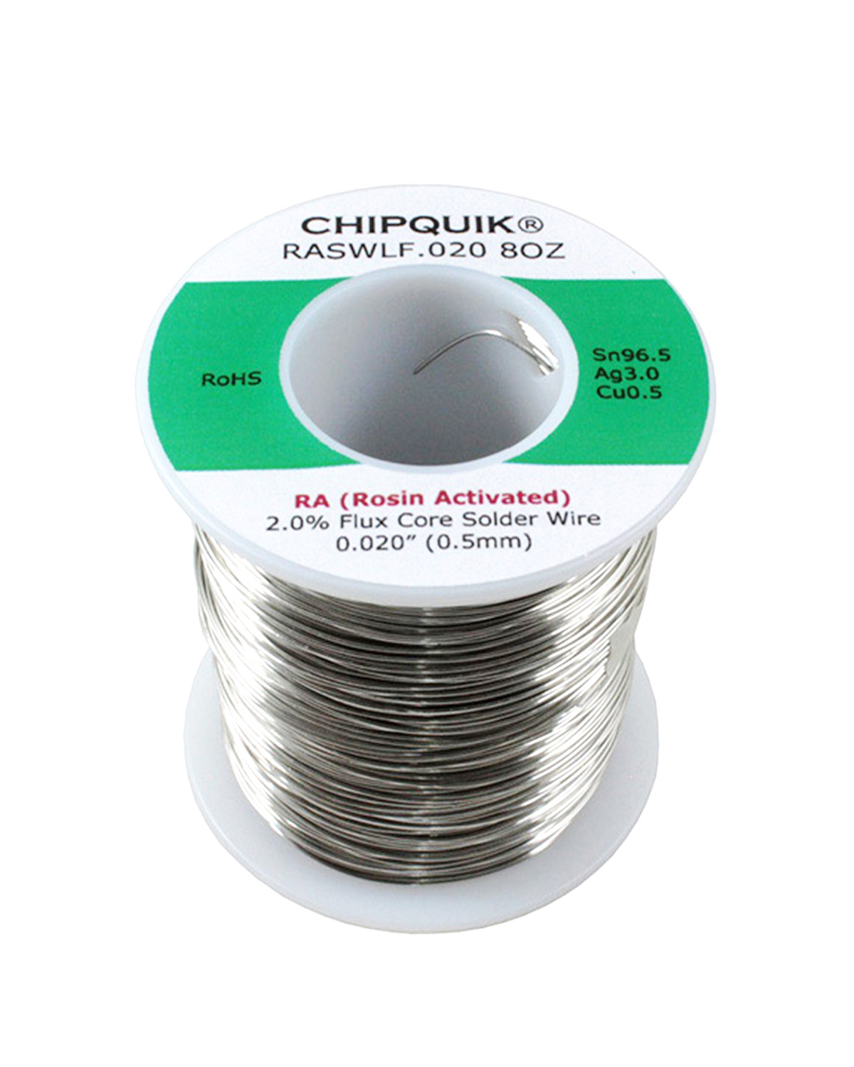 SLD-SNW-002-LF Bobina filo di saldatura Lead Free SAC305 Sn96.5Ag3Cu0.5 Ø 0,5 mm da 227 g