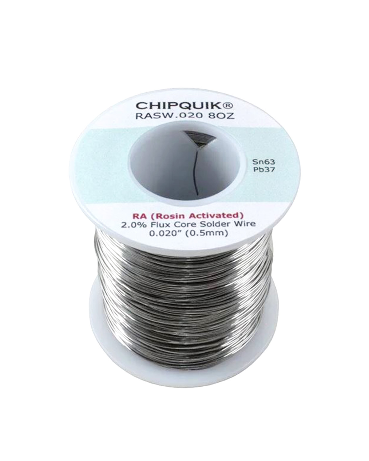 SLD-SNW-002 Bobina filo di saldatura stagno piombo Sn63Pb37 Ø 0,5 mm RA 2,2% da 227 g