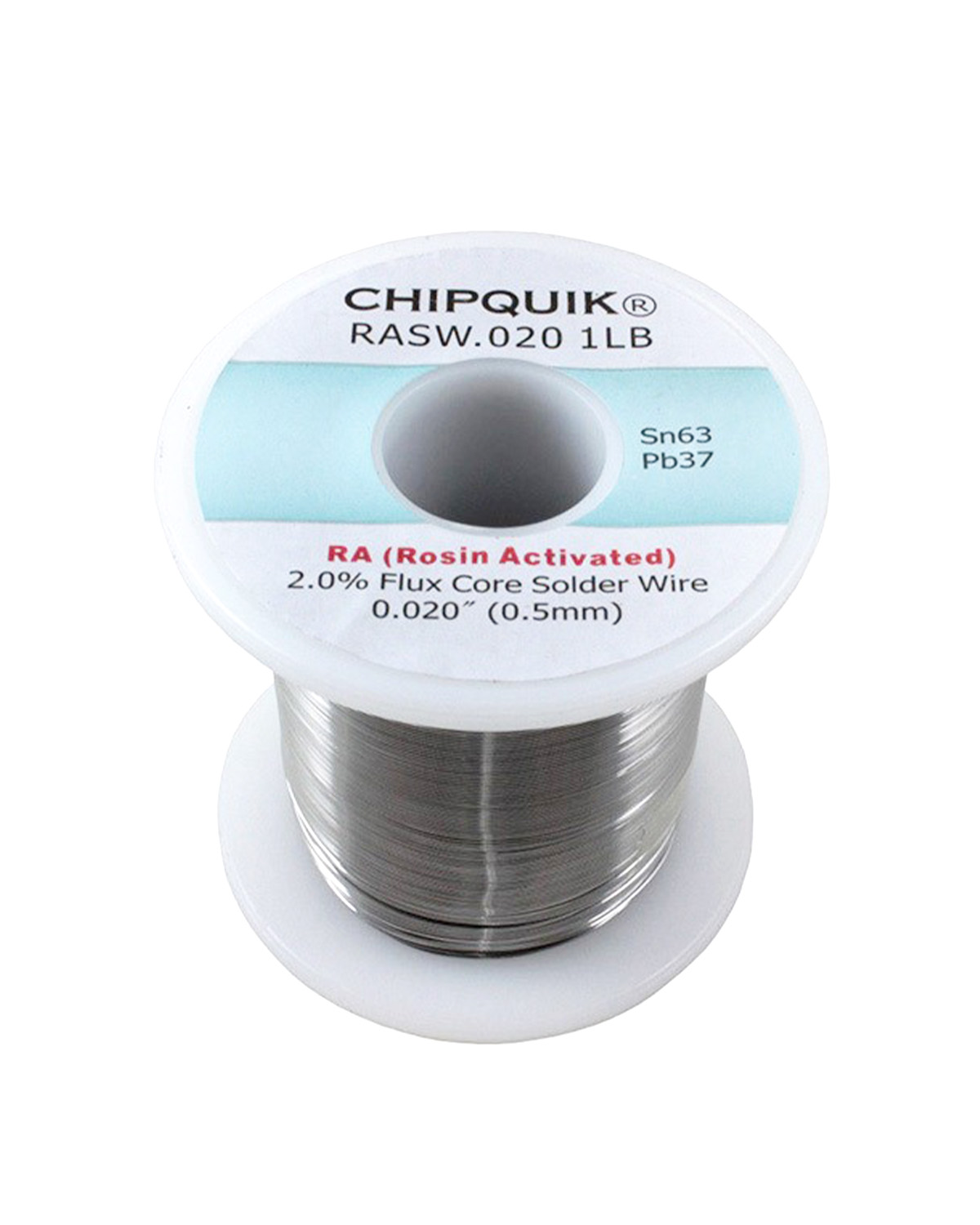 SLD-SNW-003 Bobina filo di saldatura stagno piombo Sn63Pb37 Ø 0,5 mm RA 2,2% da 454 g