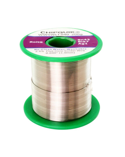 Bobina filo di saldatura LowTemp Lead Free Sn42Bi57Ag1 Ø 1,0 mm Water-Washable 2,5% da 200 g