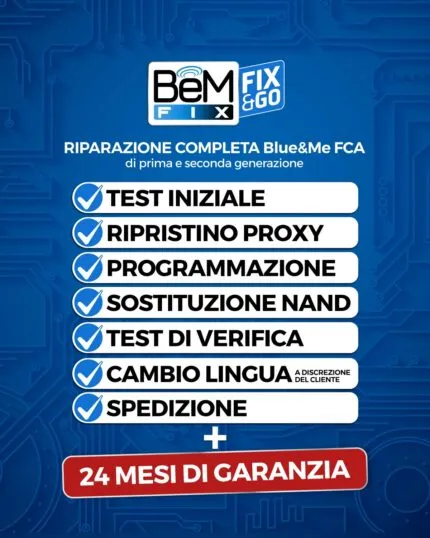 Riparazione memoria NAND su centralina Blue&Me FCA