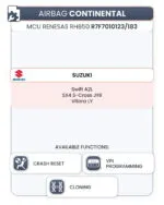 Airbag Continental - MCU Renesas RH850 R7F7010123/R7F7010183 (Suzuki) - immagine 2