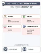 Airbag Veoneer VW40 - MCU Infineon TC233LP-32F (VAG) - immagine 2
