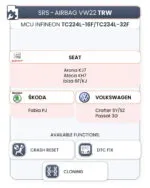 Airbag TRW VW22 - MCU Infineon TC224L-16F/TC234L-32F (VAG) - immagine 2
