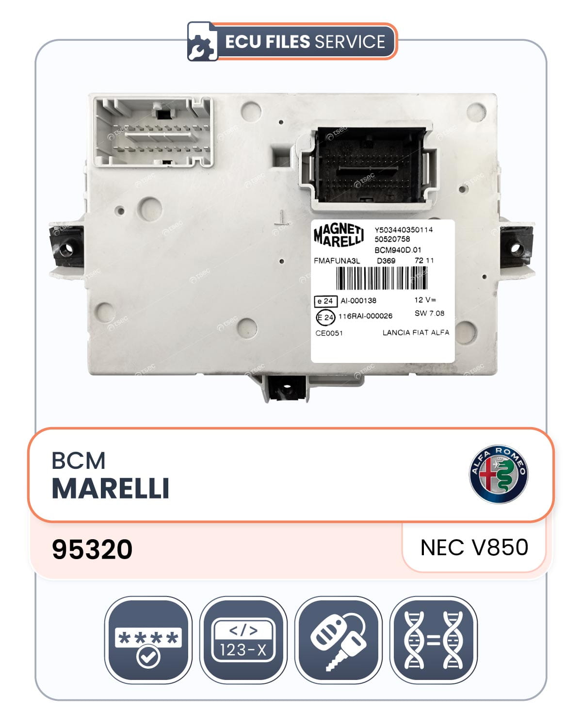 BCM-Marelli-95320-NECV850-1 BCM Marelli - EEPROM 95320 / MCU NEC V850 (FCA) - immagine 1