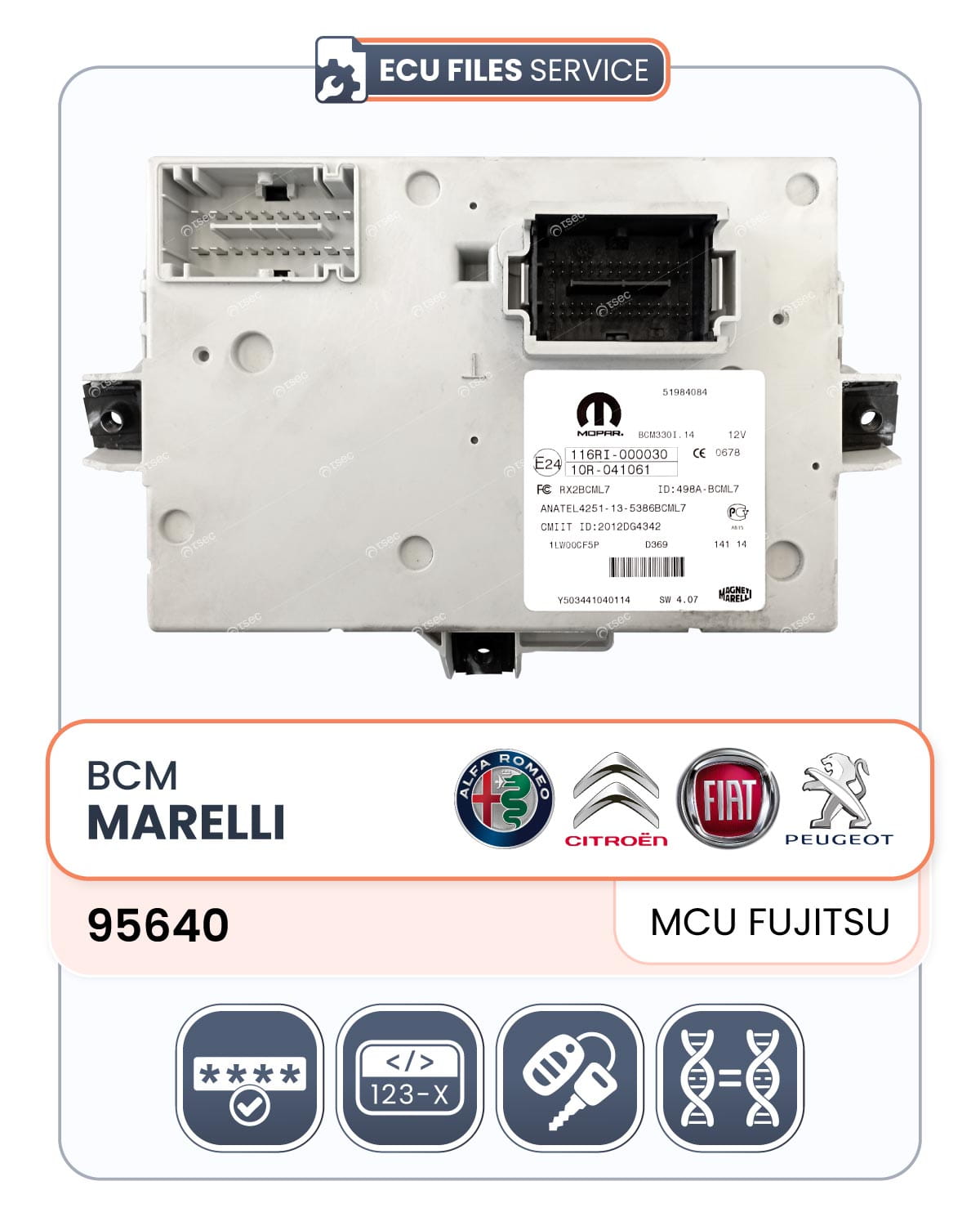 BCM-Marelli-95640-Fujitsu-1 BCM Marelli - EEPROM 95640 / MCU Fujitsu (FCA) - immagine 1