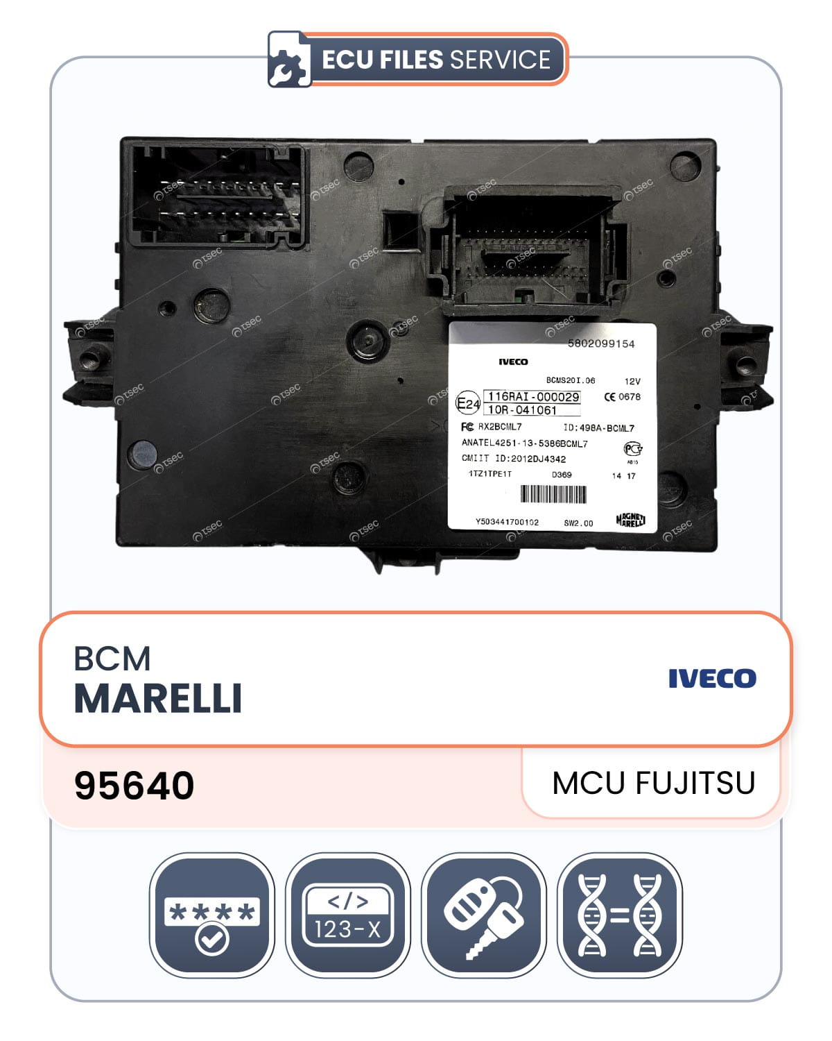 BCM-Marelli-95640-Fujitsu-IVECO BCM Marelli - EEPROM 95640 / MCU Fujitsu (Iveco) - immagine 1