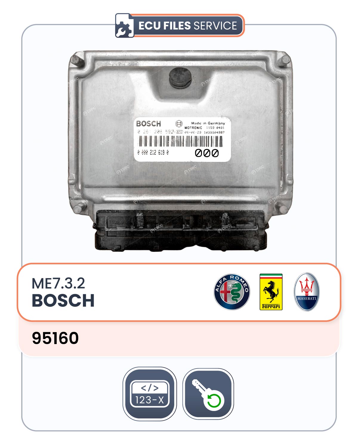BOSCH-ME7.3.2-95160-FERRARI ECU Bosch ME7.3.2 - EEPROM 95160 (Ferrari) - immagine 1