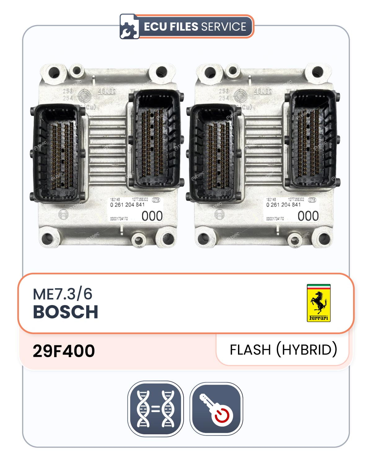 BOSCH-ME7.3.6-FERRARI-0 ECU Bosch ME7.3/6 - FLASH (HYBRID) 29F400 (Ferrari) - immagine 1