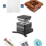 Kit completo per reballing VFBGA63 con MINIWARE MHP30, supporto HTX90, stencil BGA63 e materiali di consumo.