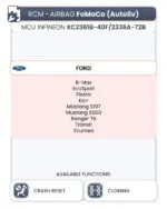 Airbag FoMoCo (Autoliv) - MCU Infineon XC2361B-40F / XC2336A-72F (Ford) - immagine 2