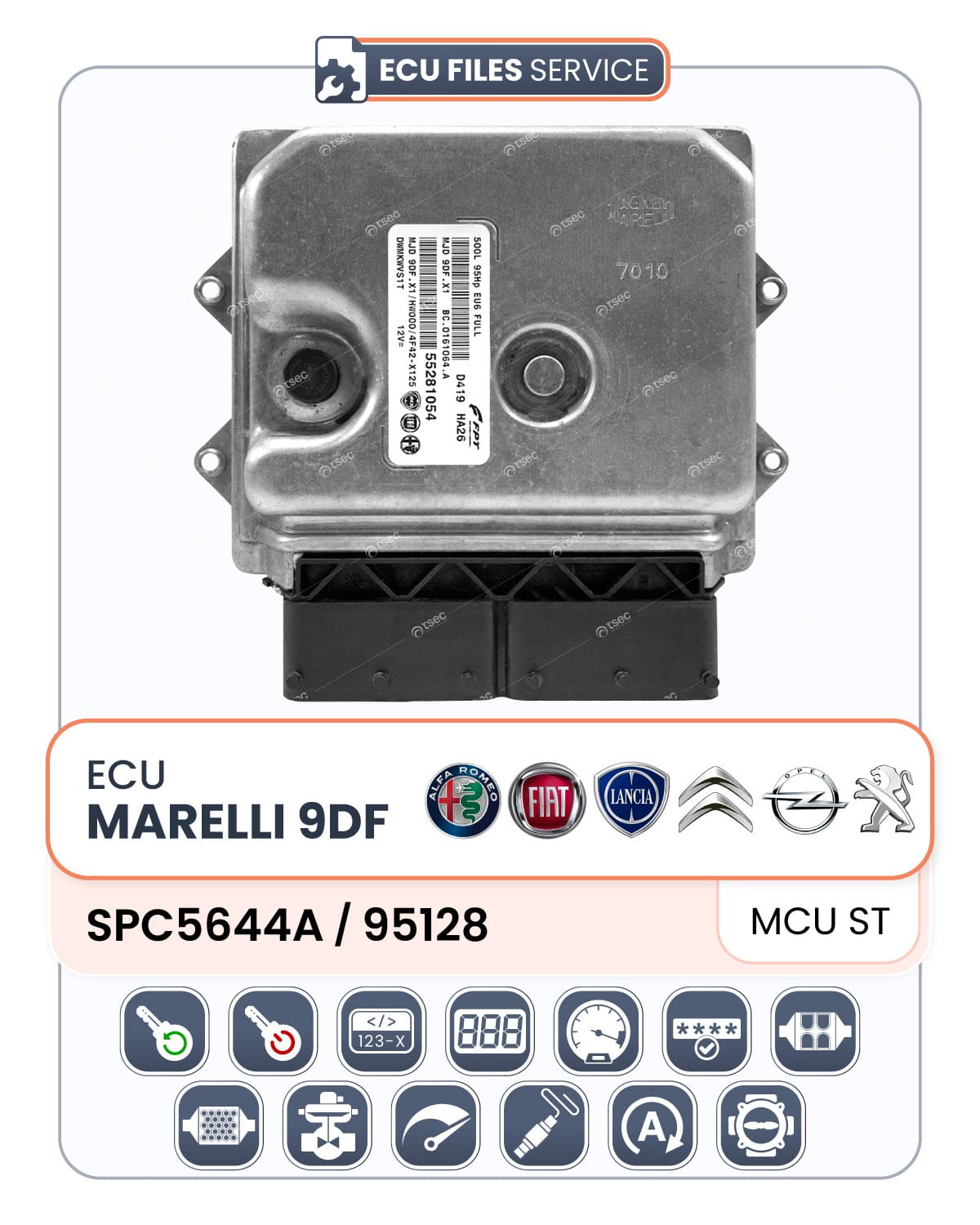 Marelli-MJD-9DF-ST-SPC5644A-95128-3 Marelli MJD 9DF ECU - MCU ST SPC5644A / EEPROM 95128 (FCA) - Image 1