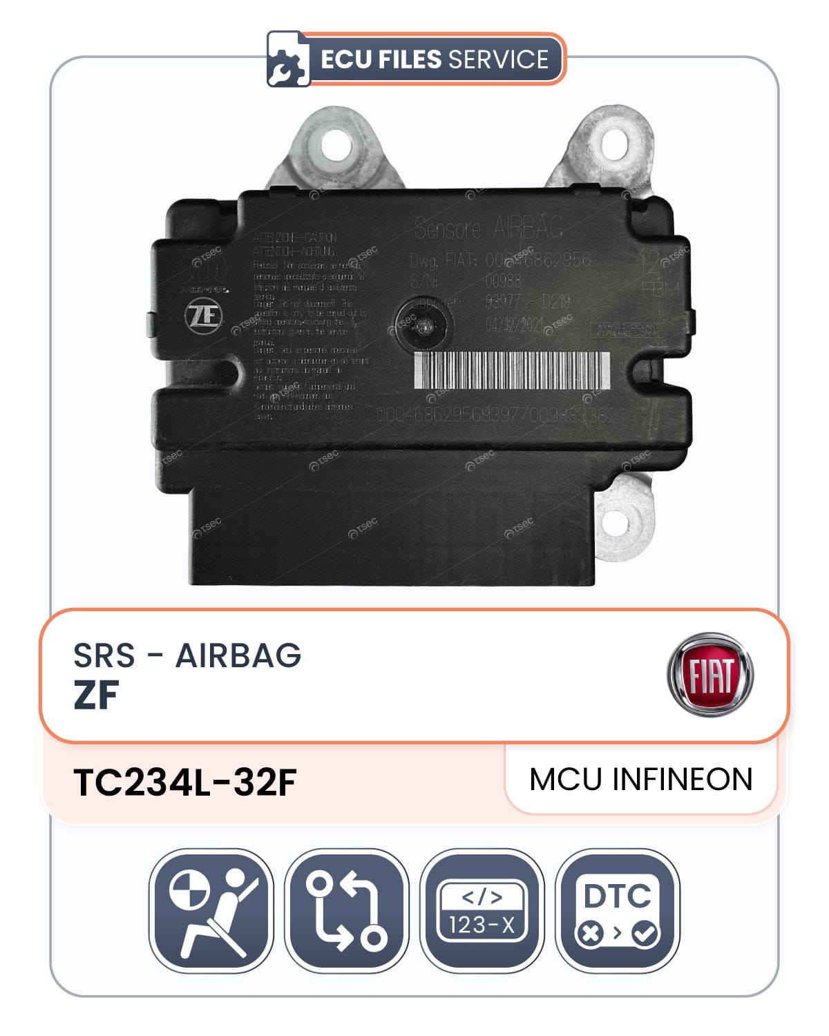 Airbag-ZF-Infineon-TC234L-32F-01 Airbag ZF - MCU Infineon TC234L-32F (FCA) - Image 1