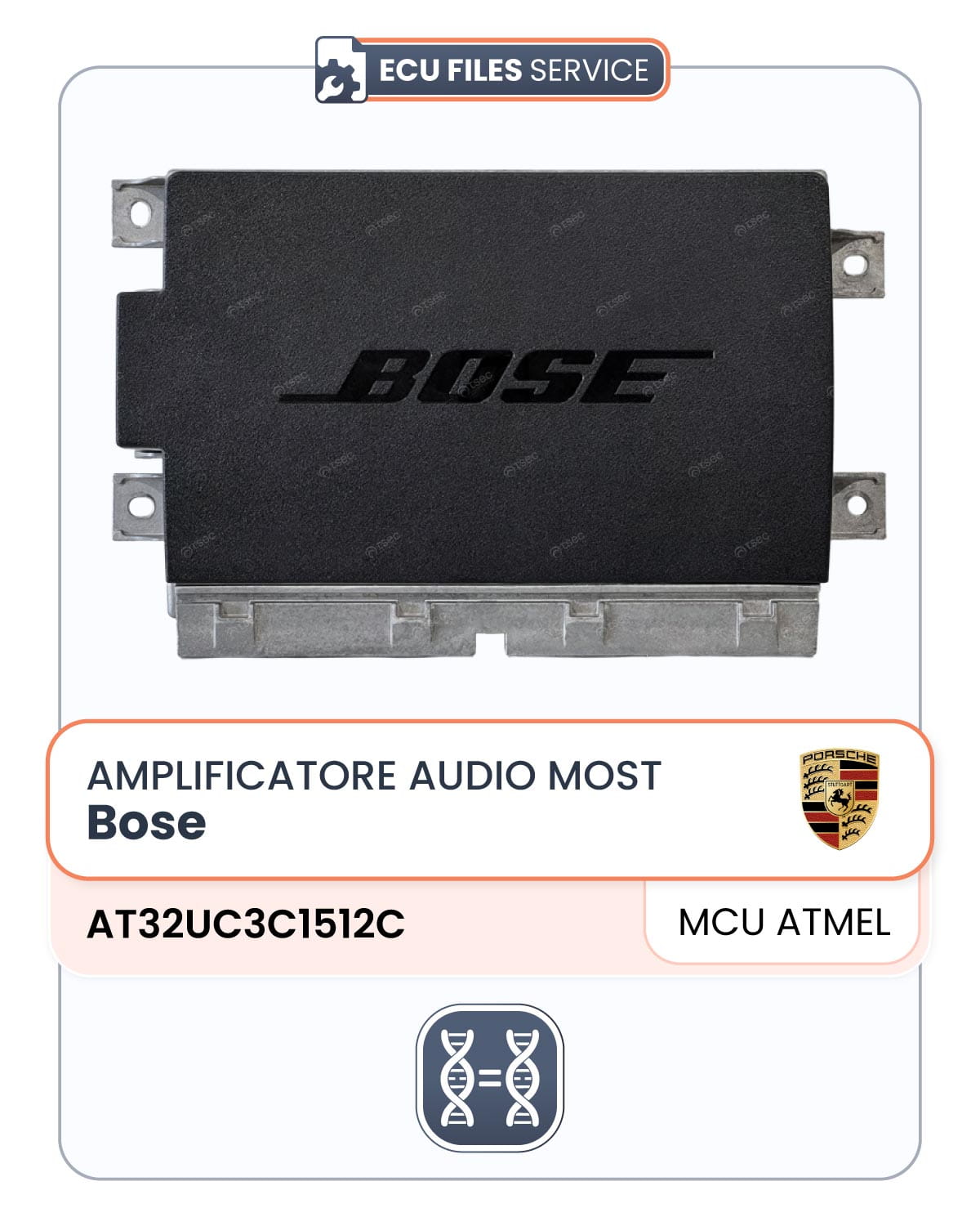 Amplificatore-BOSE-MCU-Atmel-AT32UC3C1512C-Porsche Amplificatore BOSE - MCU Atmel AT32UC3C1512C (Porsche) - immagine 1