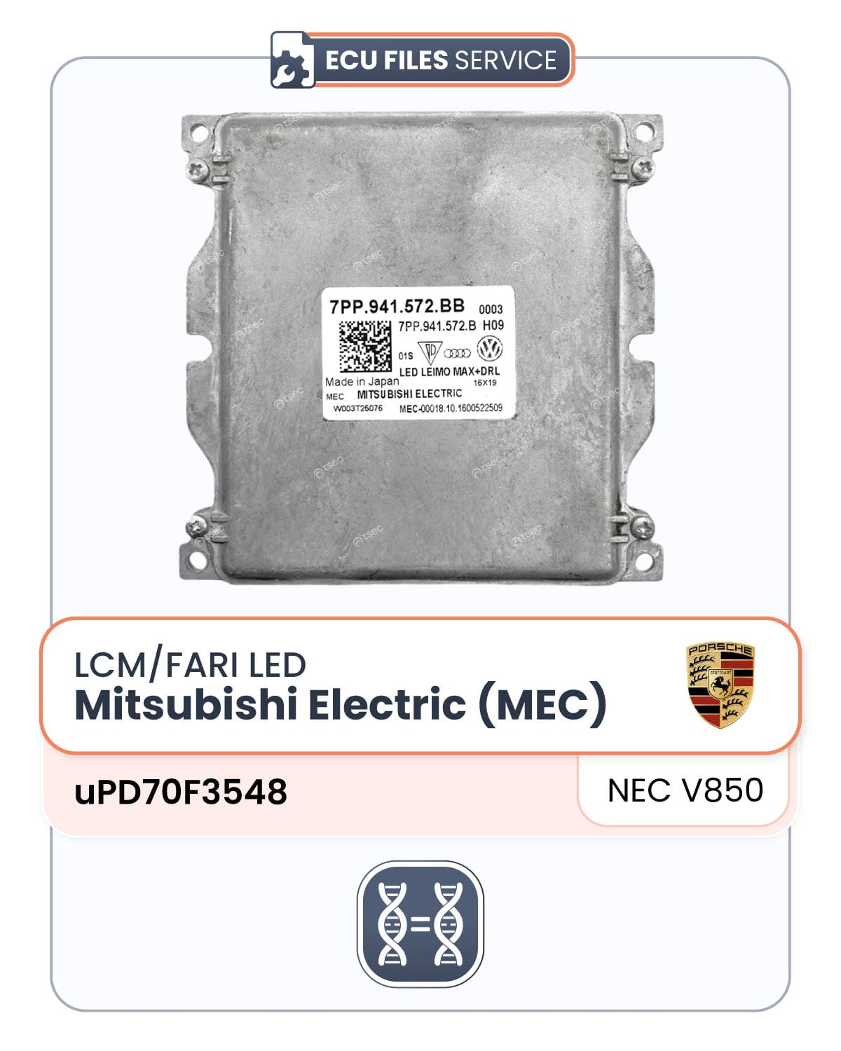 LCM-Mitsubishi-Electric_MCU-NEC-V850-70F3548-(Porsche) LCM Mitsubishi Electric - MCU NEC V850 70F3548 (Porsche) - immagine 1